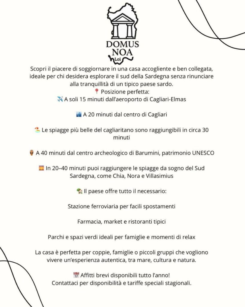 Casa vacanze Domus Noa Loi – Casa vacanze Domus Noa Loi